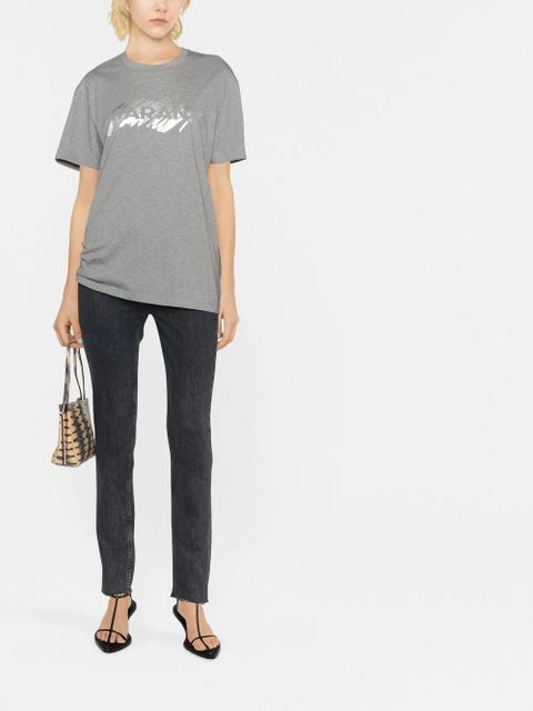 ISABEL MARANT logo-print organic-cotton T-shirt - Grey - zdjęcie produktu nr 2