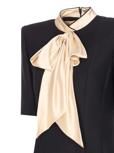 Valentino Garavani bow-detail short-sleeve mini dress - Black - zdjęcie produktu nr 2