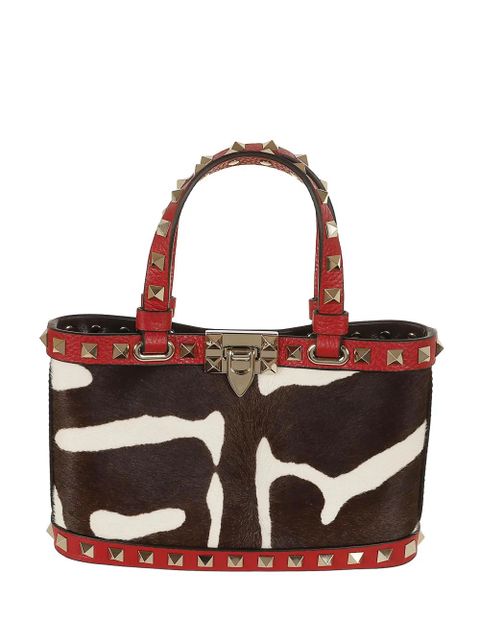 Valentino Garavani Rockstud animal-print clutch bag - Black - zdjęcie produktu nr 1