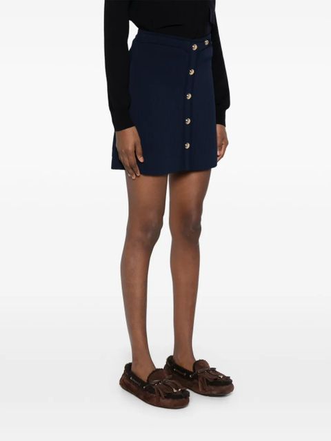 SANDRO press-stud-fastening short skirt - Blue