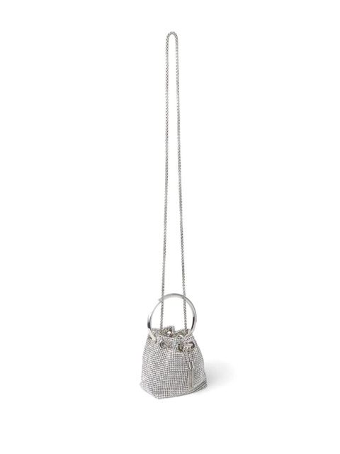 Jimmy Choo Bon Bon crystal-embellished mini bag - Silver