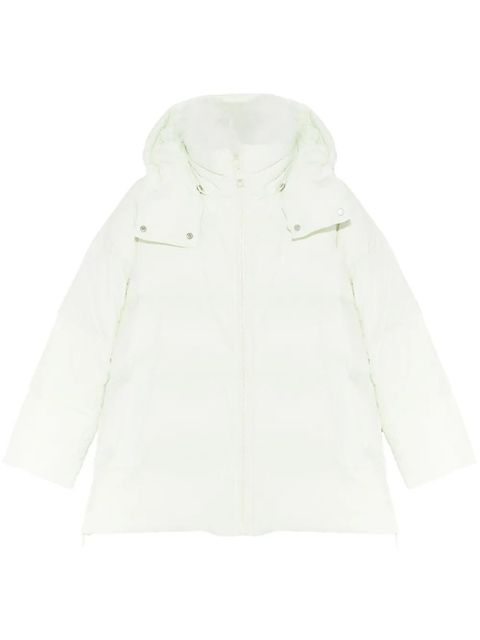 Yves Salomon shearling-trimmed down jacket - Green - zdjęcie produktu nr 1
