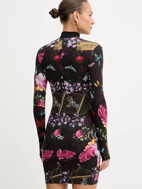 Versace Jeans Couture sukienka kolor czarny mini dopasowana 79HAO971 JS519