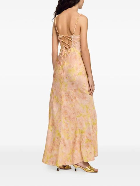 SANDRO floral print maxi dress - Pink