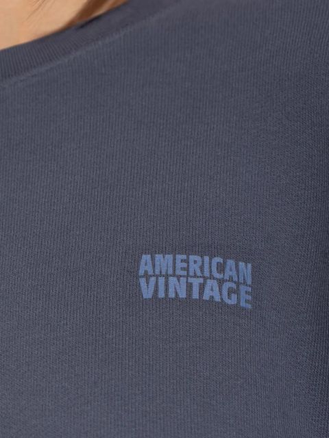American Vintage Izubird logo-printed sweatshirt - Blue
