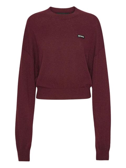 ROTATE BIRGER CHRISTENSEN crew-neck merino-cashmere blend sweater - Red - zdjęcie produktu nr 1