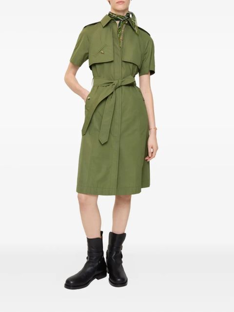Burberry button-fastening midi dress - Green