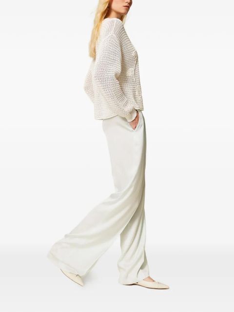 TWINSET satin trousers - Green