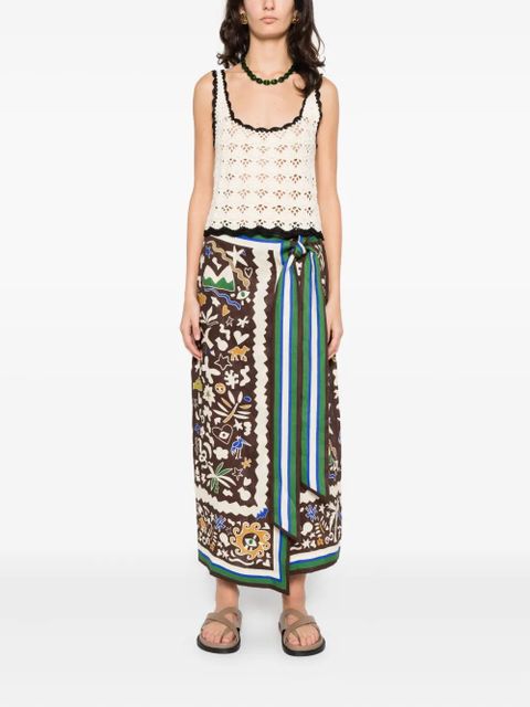 ALEMAIS Maroc graphic midi skirt - Brown - zdjęcie produktu nr 2