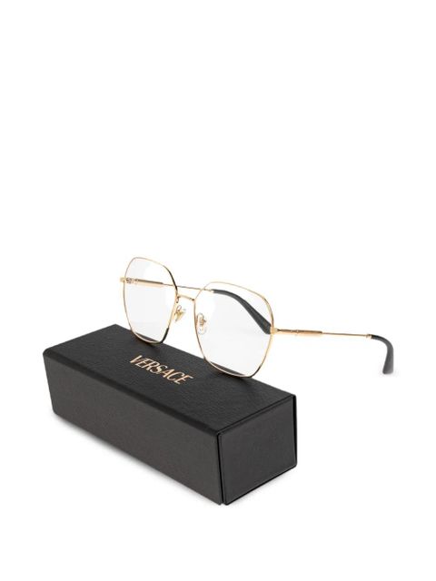 Versace Eyewear geometric-frame sunglasses - Gold - zdjęcie produktu nr 2