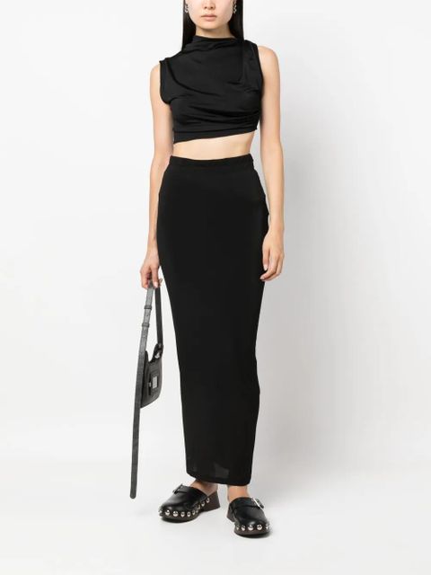 WARDROBE.NYC elasticated-waistband maxi skirt - Black - zdjęcie produktu nr 2