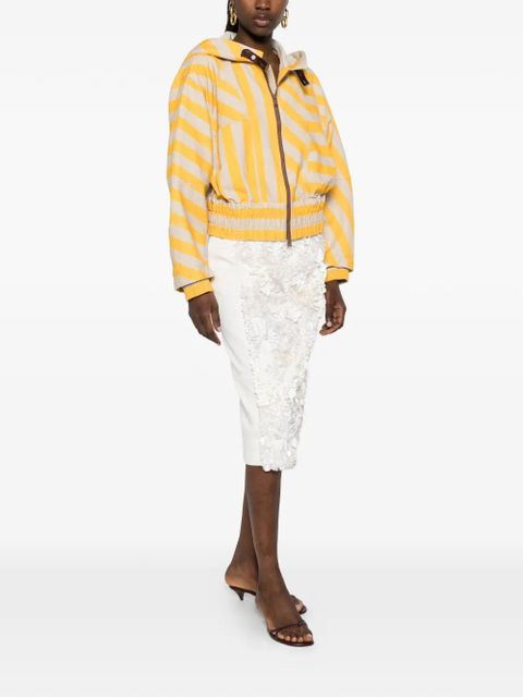 FENDI striped hooded jacket - Yellow - zdjęcie produktu nr 2