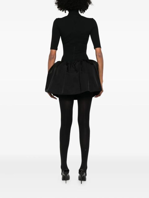 Magda Butrym roll-neck puffball mini dress - Black