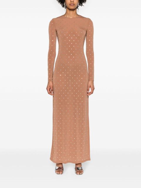 Rabanne crystal-embellished maxi dress - Brown - zdjęcie produktu nr 2