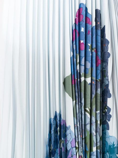 Valentino Garavani floral print pleated midi skirt - Blue