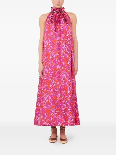 Max Mara floral-print twill silk maxi dress - Pink - zdjęcie produktu nr 2