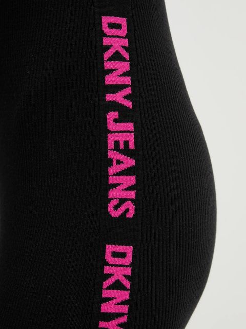 Dkny sukienka kolor czarny midi dopasowana DJ5R0752