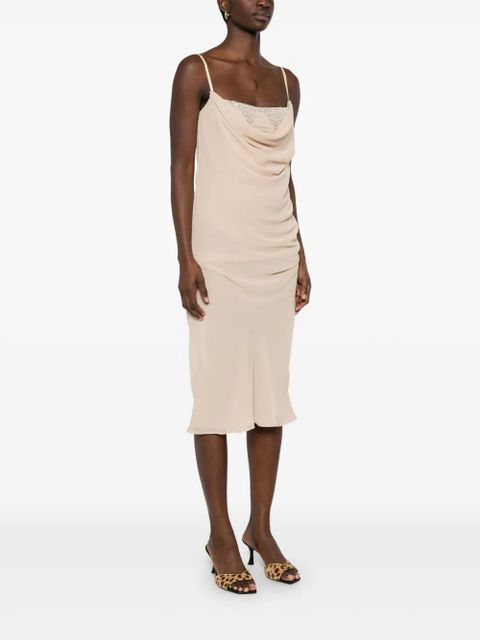 The Attico draped midi dress - Neutrals - zdjęcie produktu nr 2