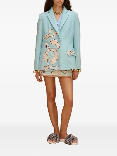 ALEMAIS Azar embroidered blazer - Blue - zdjęcie produktu nr 2