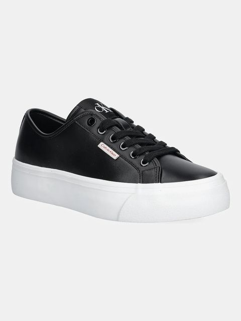 Calvin Klein Jeans sneakersy VULC FLATFORM LTH damskie kolor czarny YW0YW01886 - zdjęcie produktu nr 1