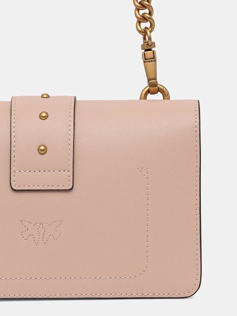 Pinko torebka skórzana kolor różowy 105856 A0F1