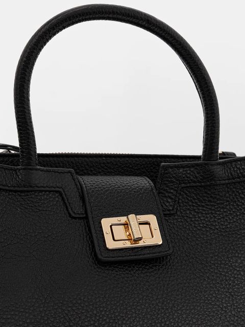 Geox torebka skórzana LEONORY kolor czarny D35KQA 00046