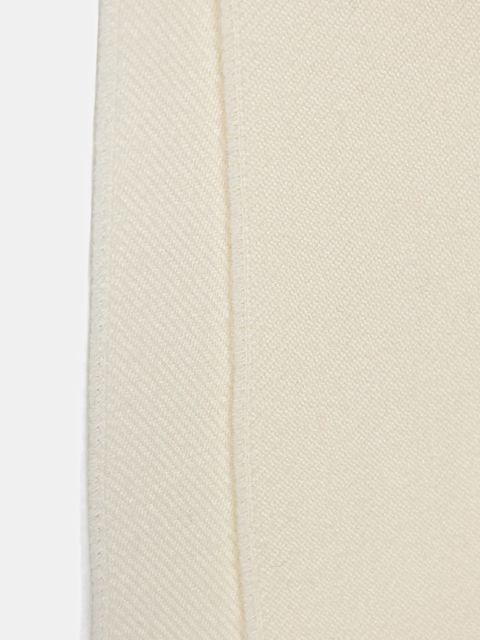 HUGO szalik wełniany Bisette kolor beżowy gładki 50517683