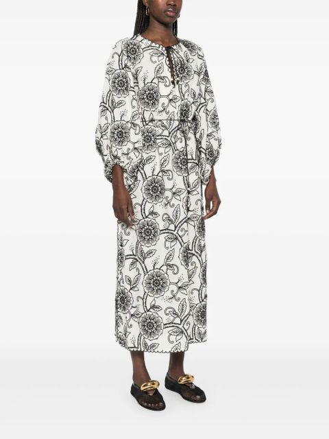 ZIMMERMANN Tallow midi dress - White