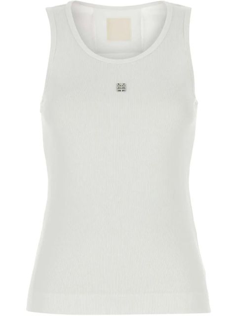 Givenchy logo plaque tank top - White - zdjęcie produktu nr 1