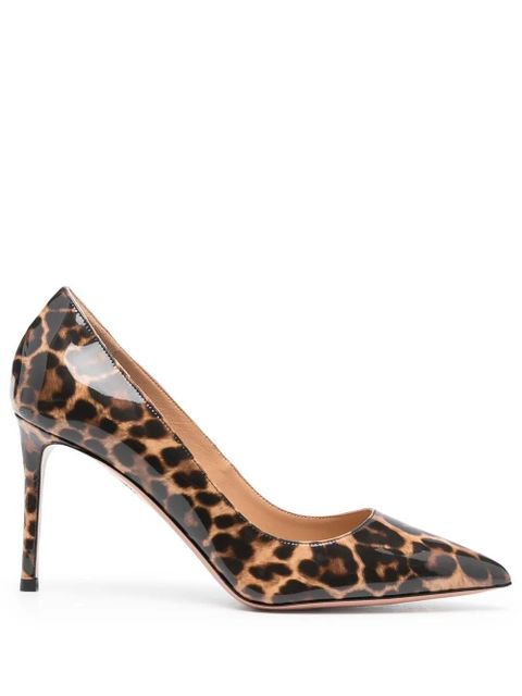 Aquazzura leopard-print 80mm pumps - Brown - zdjęcie produktu nr 1