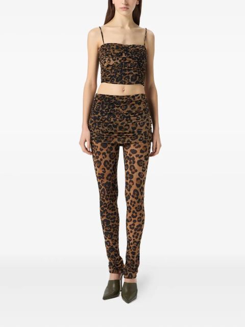 Blumarine leopard-print leggings - Brown