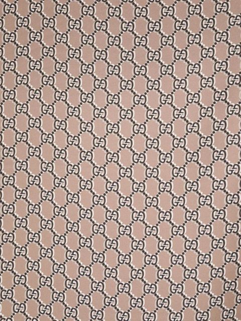 Gucci GG Shadow-print silk scarf - Brown