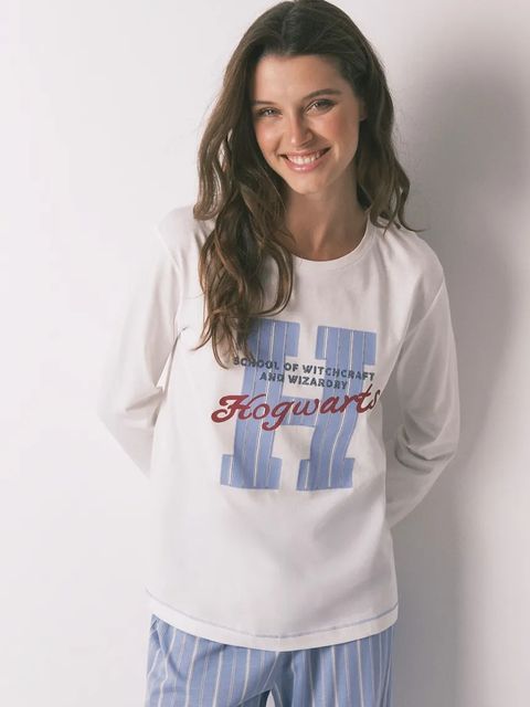 women'secret piżama bawełniana damska kolor biały bawełniana 3132131 - zdjęcie produktu nr 2