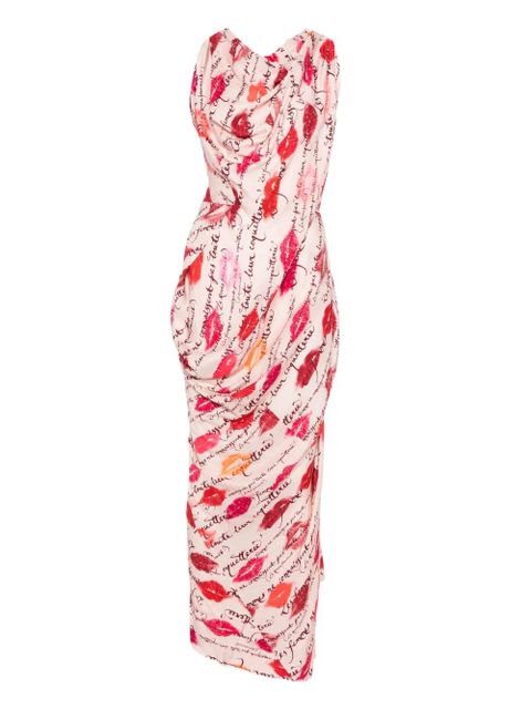 Vivienne Westwood kiss-print draped dress - Pink - zdjęcie produktu nr 1