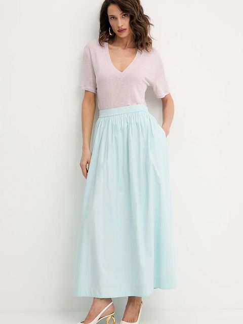 BOSS Orange t-shirt lniany damski kolor różowy 50538645