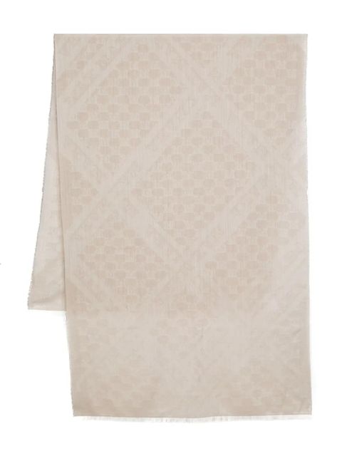 Max Mara monogram jacquard scarf - Neutrals - zdjęcie produktu nr 1