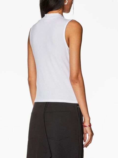 Diesel T-Mokky-Sl-Microdiv mock-neck top - White