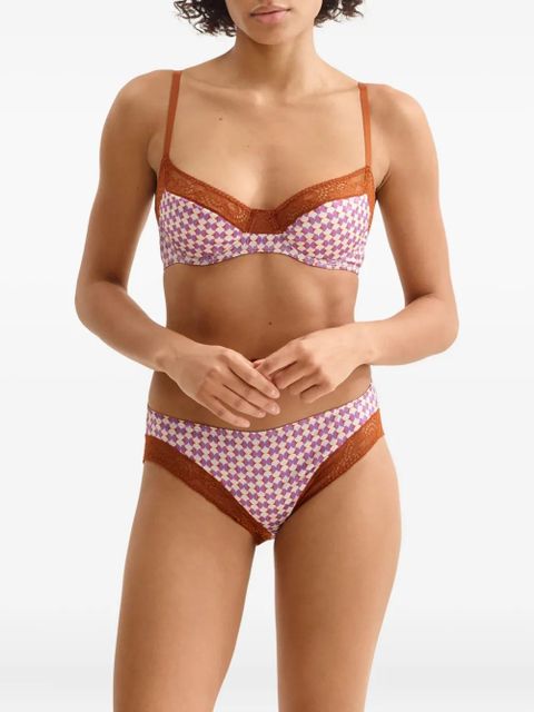 ERES Stereo geometric-print bra - Purple - zdjęcie produktu nr 2