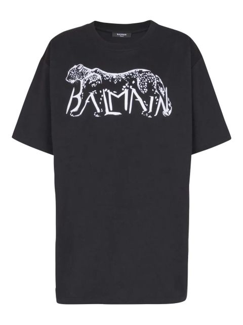 Balmain leopard-print T-shirt - Black - zdjęcie produktu nr 1