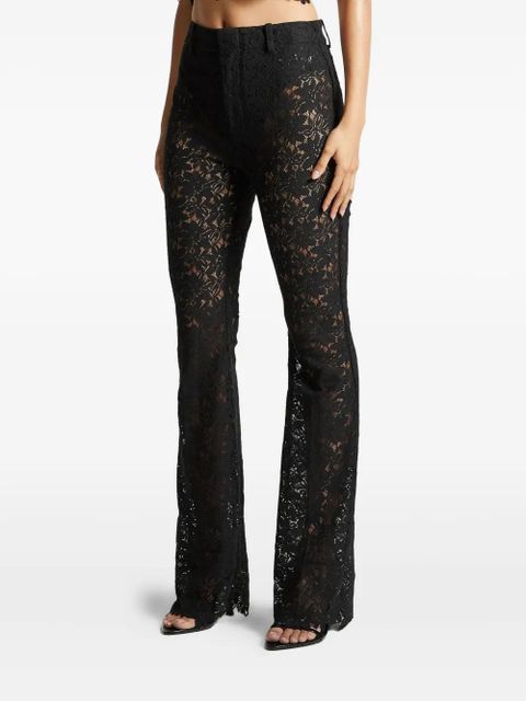 Manière De Voir lace flared trousers - Black