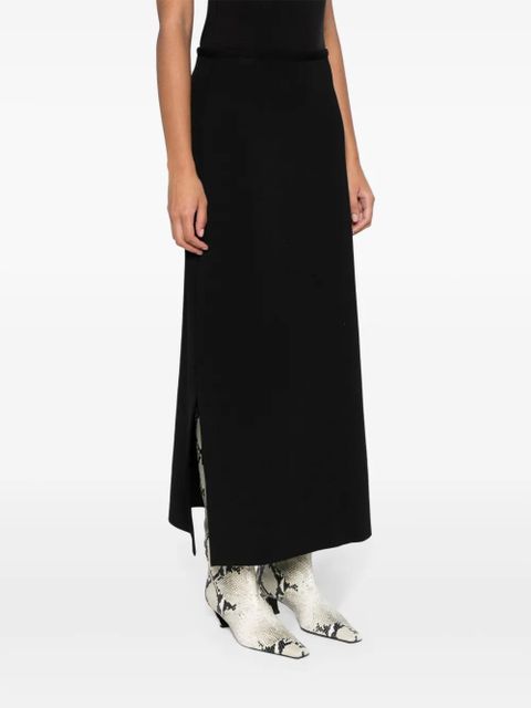 Jil Sander mid-rise straight midi skirt - Black