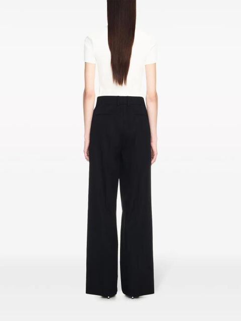 Off-White wool straight-leg trousers - Black