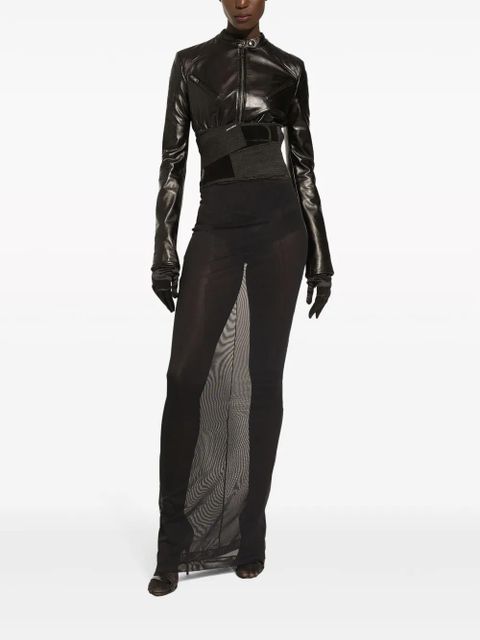 Dolce & Gabbana zip-up leather jacket - Black