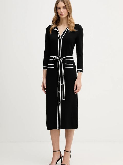 Joseph Ribkoff sukienka kolor czarny midi prosta 261944 - zdjęcie produktu nr 1