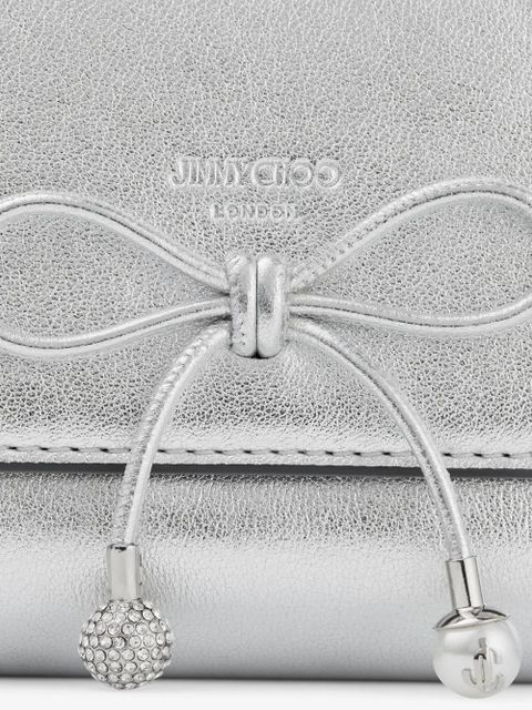 Jimmy Choo Marinda bow-detail wallet - Silver