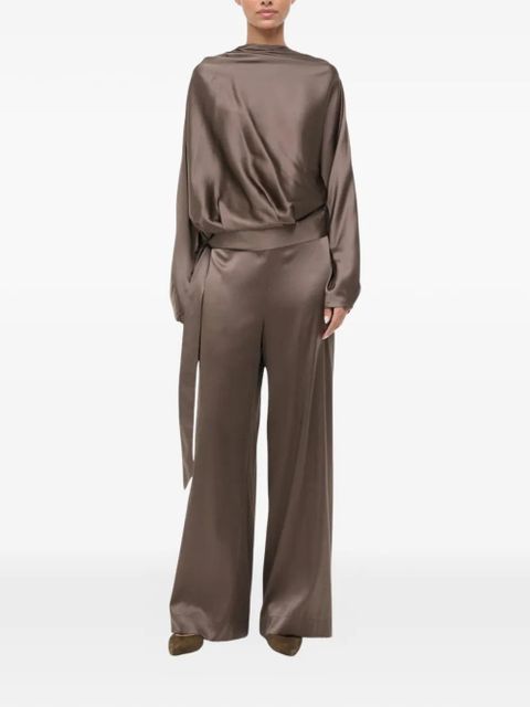 STAUD Phoebe silk top - Brown - zdjęcie produktu nr 2