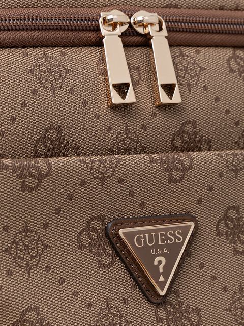 Guess plecak SILIA damski kolor beżowy duży wzorzysty TWGP98 90033