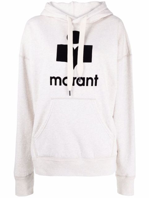 MARANT ÉTOILE Mansel logo-print hoodie - Neutrals - zdjęcie produktu nr 1