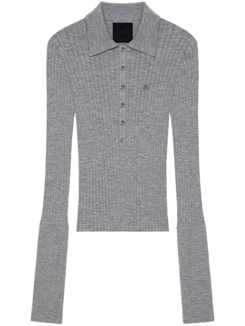 Givenchy 4G-detail wool polo top - Grey - zdjęcie produktu nr 1