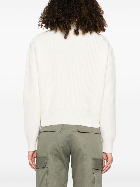 Moncler knitted-panels jacket - White